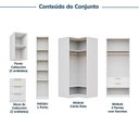 Ver imagem 5 de Guarda-Roupa Planejado 7 Peças 7 Portas 2 Mesa Cabeceira Jade CabeCasa MadeiraOriginals Branco/Fosco