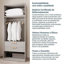 Guarda-Roupa Modulado 7 Peças 7 Portas 2 Mesa Cabeceira Jade CabeCasa MadeiraOriginals Branco/Fosco - 14 Guarda-Roupa Modulado 7 Peças 7 Portas 2 Mesa Cabeceira Jade CabeCasa MadeiraOriginals Branco/Fosco - 14