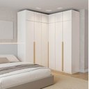 Ver imagem 1 de Guarda-Roupa Planejado 6 Peças 12 Portas Jade CabeCasa MadeiraOriginals Branco/Fosco