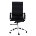 Ver imagem 3 de Cadeira para Escritório Alta Esteirinha Corino Base Rodizio 3301 OR Design