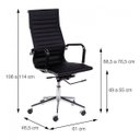 Ver imagem 5 de Cadeira para Escritório Alta Esteirinha Corino Base Rodizio 3301 OR Design