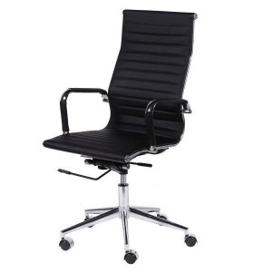 Cadeira para Escritório Alta Esteirinha Corino Base Rodizio 3301 OR Design