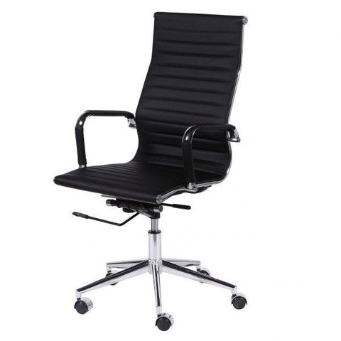 Cadeira para Escritório Alta Esteirinha Corino Base Rodizio 3301 OR Design