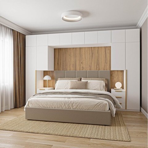 Guarda-roupa Modulado 11 Peças 13 Portas 2 Mesas Cabeceira Jade CabeCasa MadeiraOriginals