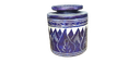 Ver imagem 1 de Manteigueira Francesa Decorada em Pedra Sabão - Azul - Flor
