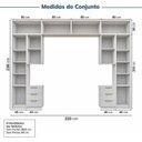 Ver imagem 4 de Guarda-roupa Modulado 10 Peças 12 Portas 2 Mesas Cabeceira Jade CabeCasa MadeiraOriginals