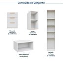 Ver imagem 5 de Guarda-roupa Modulado 10 Peças 12 Portas 2 Mesas Cabeceira Jade CabeCasa MadeiraOriginals