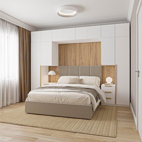 Guarda-roupa Modulado 10 Peças 12 Portas 2 Mesas Cabeceira Jade CabeCasa MadeiraOriginals