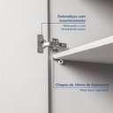 Ver mais imagens de Guarda-Roupa Planejado 10 Peças 12 Portas 2 Mesas Cabeceira Jade CabeCasa MadeiraOriginals Branco/Fosco