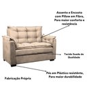 Ver imagem 4 de Sofá Confortável 1,40 Pequeno Compacto Small - Nude Areia