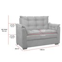 Ver imagem 5 de Sofá Confortável 1,40 Pequeno Compacto Small - Nude Areia