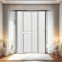 Ver imagem 1 de Porta Balção de Aluminio 210x150cm 2 Folhas Moveis e 1 Folha Fixa