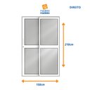 Ver imagem 3 de Porta Balção de Aluminio 210x150cm 2 Folhas Moveis e 1 Folha Fixa