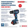 Parafusadeira e Furadeira Impacto 18v Gsb18 V90c + Bat Bosch - 12