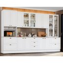 Ver imagem 1 de Cozinha Modulada 343cm 6 Peças 13 Portas 7 Gavetas Americana Henn - Branco/calcare