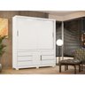 Guarda Roupa 2 Portas 6 Gavetas 36210 Arbo Branco Rosa Demobile - 8