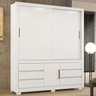 Guarda Roupa 2 Portas 6 Gavetas 36210 Arbo Branco Rosa Demobile - 1