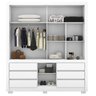 Guarda Roupa 2 Portas 6 Gavetas 36210 Arbo Branco Rosa Demobile - 4