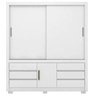 Guarda Roupa 2 Portas 6 Gavetas 36210 Arbo Branco Rosa Demobile - 7