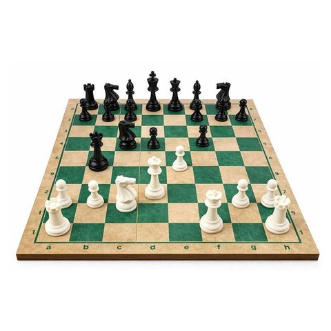 Jogo de Xadrez Tabuleiro em Madeira 40x40 Cm - Pais&filhos