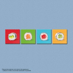 Sushi Roll - Módulo Decorativo com 4 Peças - 1