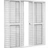 Porta Balção de Aluminio 210x200cm 4 Folhas Moveis e 2 Folha Fixa - 2