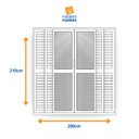 Ver imagem 3 de Porta Balção de Aluminio 210x200cm 4 Folhas Moveis e 2 Folha Fixa