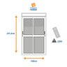 Porta de Aluminio Integrada Automatica 220v 231x150cm 2 Folhas - 3