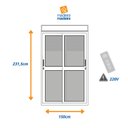 Ver imagem 3 de Porta de Aluminio Integrada Automatica 220v 231x150cm 2 Folhas