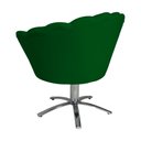 Ver imagem 4 de Poltrona Decorativa Pétala Pés Metal Giratório Suede Verde - Ds Estofados