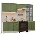 Ver imagem 2 de Armário de Cozinha Completa 270 cm Branco/Verde Vik Madesa 06