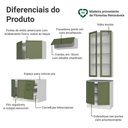 Ver imagem 4 de Armário de Cozinha Completa 270 cm Branco/Verde Vik Madesa 06