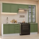 Ver imagem 1 de Armário de Cozinha Completa 270 cm Branco/Verde Vik Madesa 06