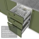 Ver imagem 6 de Armário de Cozinha Completa 270 cm Branco/Verde Vik Madesa 06