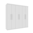 Ver imagem 2 de Guarda-roupa Casal Lagos 6 Portas 4 Gavetas Neve - Tcil Móveis