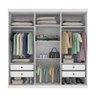 Guarda-roupa Casal Lagos 6 Portas 4 Gavetas Neve - Tcil Móveis - 3