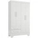 Ver imagem 2 de Guarda-Roupa Infantil 4 Portas 2 Gavetas Branco - Panorama Móveis