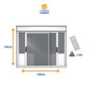 Ver imagem 3 de Janela de Aluminio Persiana Automatica 110V 120x120cm 2 Folhas com vidro liso CRV Portas e Janelas