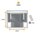 Ver imagem 3 de Janela de Aluminio Persiana Automatica 220V 150x120cm 2 Folhas com vidro liso CRV Portas e Janelas