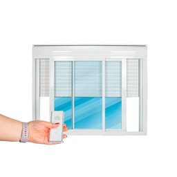 Janela de Aluminio Persiana Integrada 150x120cm 2 Folhas com vidro liso CRV Portas e Janelas - 2 Janela de Aluminio Persiana Integrada 150x120cm 2 Folhas com vidro liso CRV Portas e Janelas - 2