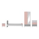 Ver imagem 6 de Quarto Infantil Completo com Colchão Incluso Doçura Multimóveis Mp4332 Branco/cinza/rosa