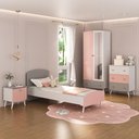 Ver imagem 2 de Quarto Infantil Completo com Colchão Incluso Doçura Multimóveis Mp4332 Branco/cinza/rosa