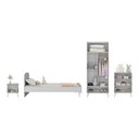 Ver imagem 5 de Quarto Infantil Completo com Colchão Incluso Doçura Multimóveis Mp4332 Branco/cinza/rosa