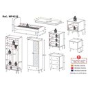 Ver imagem 4 de Quarto Infantil Completo com Colchão Incluso Doçura Multimóveis Mp4332 Branco/cinza/rosa