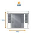 Ver imagem 4 de Janela de Aluminio Persiana Integrada 200x120cm 2 Folhas com vidro liso CRV Portas e Janelas