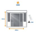 Ver imagem 3 de Janela de Aluminio Persiana Automatica 220V 200x120cm 2 Folhas com Vidro Liso CRV Portas e Janelas Preto