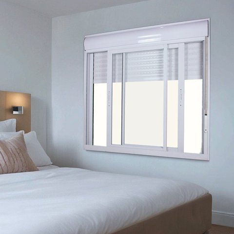 Janela de Aluminio Persiana Automatica 220V 200x120cm 2 Folhas com vidro liso CRV Portas e Janelas