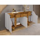 Ver imagem 4 de Aparador Buffet Portas em Mdf Ripado Real Pés de Madeira Maciça Danúbio