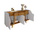 Ver imagem 7 de Aparador Buffet Portas em Mdf Ripado Real Pés de Madeira Maciça Danúbio