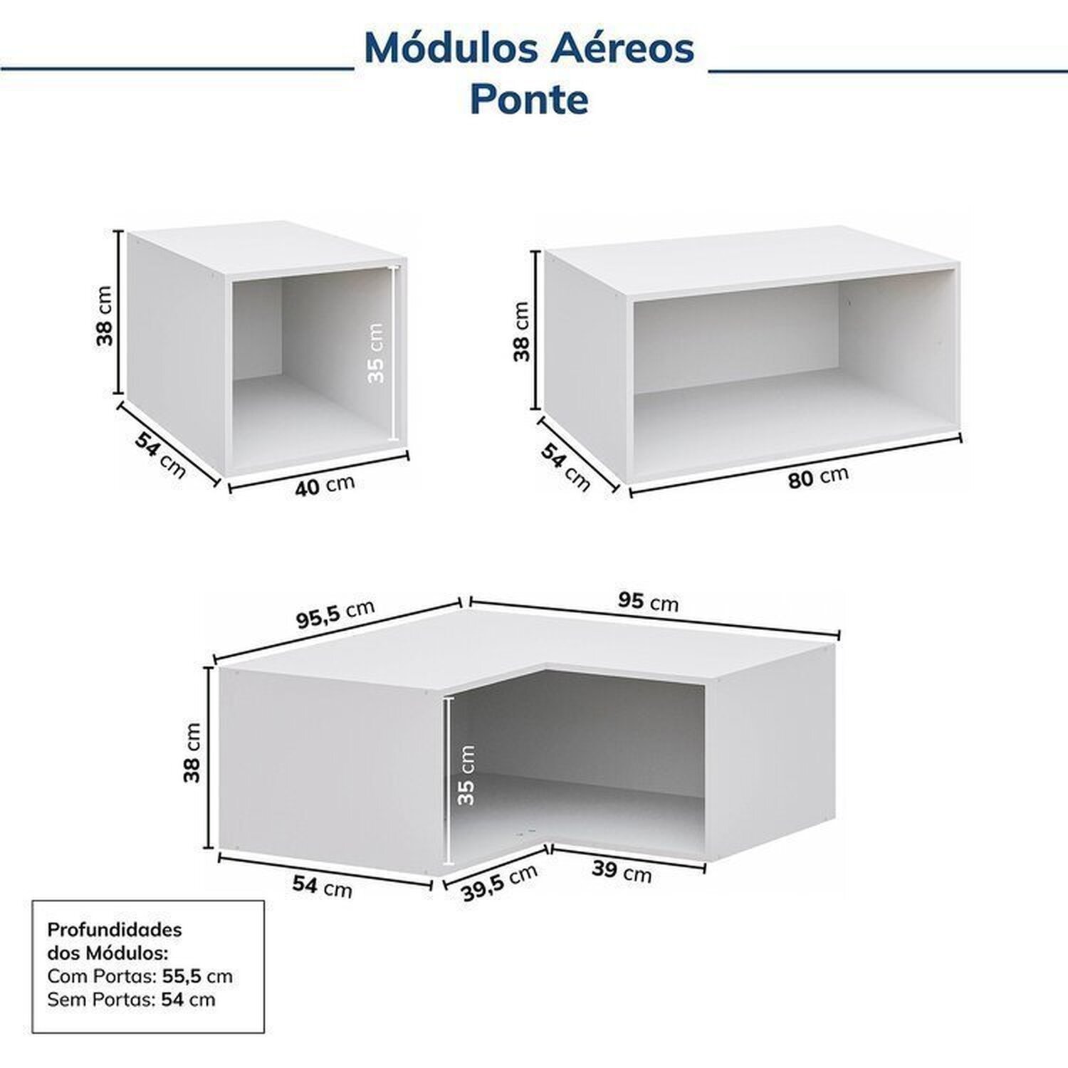 Guarda-roupa Modulado 13 Peças 18 Portas 2 Mesa Cabeceira Jade Cabecasa Madeiramadeira - 13